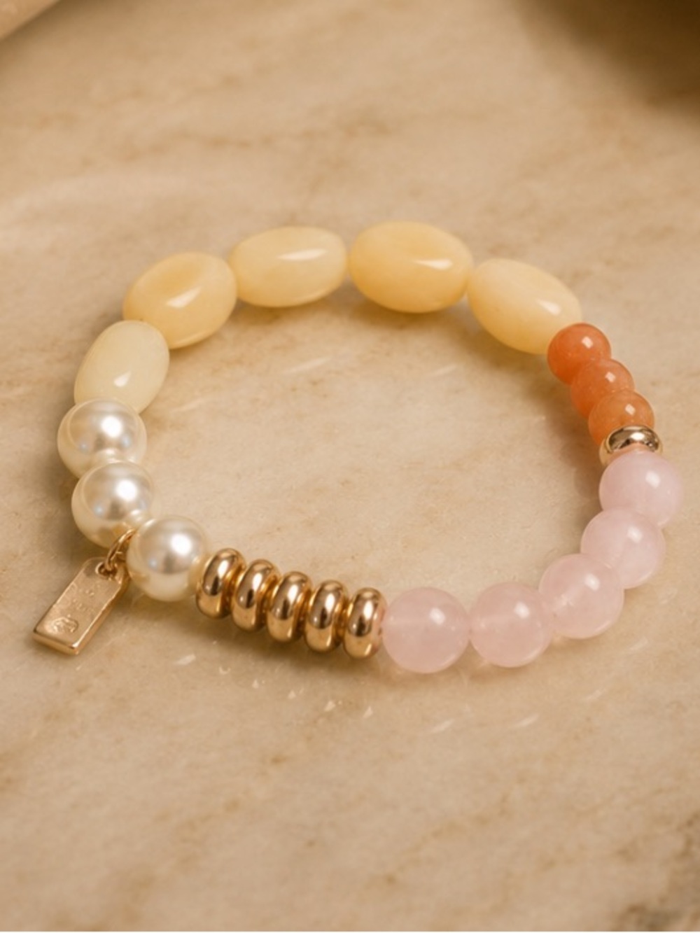 Inc Pearl Beaded Stretch Bracelet
